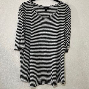 Striped Linen Shirt Who What Wear XXL